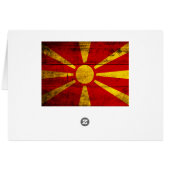 Old Wooden Macedonia Flag Cards (Back Horizontal)