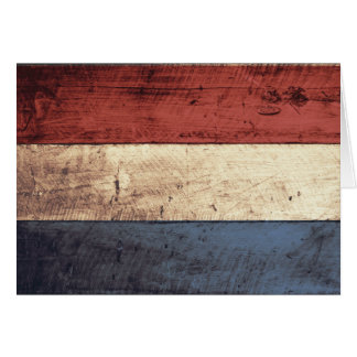Old Wooden Netherlands Flag Cards