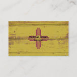 Old Wooden New Mexico State Flag Business Card