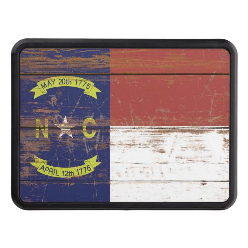 Old Wooden North Carolina State Flag Hitch Cover
