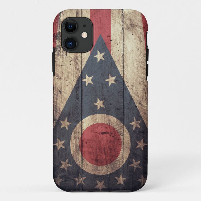 Old Wooden Ohio Flag iPhone 5 Case (Back)