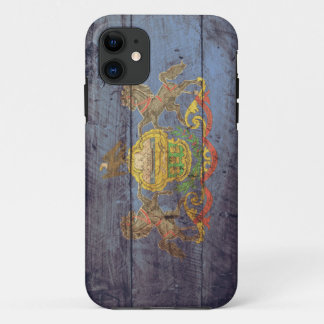 Old Wooden Pennsylvania Flag; iPhone 11 Case