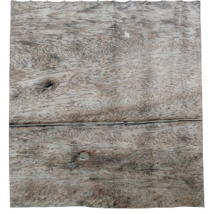 Old wooden plank taken close-up as a background de shower curtain