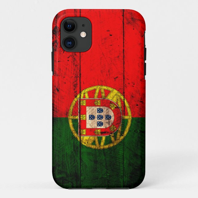 Old Wooden Portugal Flag Case-Mate iPhone Case (Back)