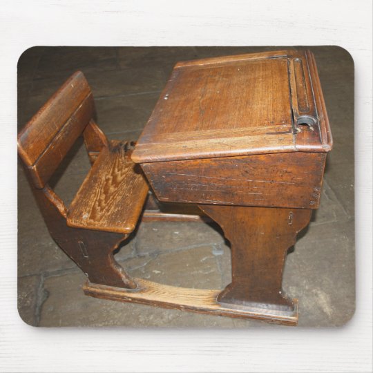 Old Wooden School Desk And Chair Mouse Pad Zazzle Com