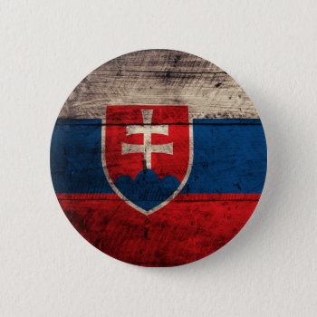 Old Wooden Slovakia Flag Button by FlagWare at Zazzle