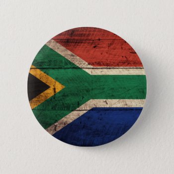 Old Wooden South Africa Flag Pinback Button by FlagWare at Zazzle