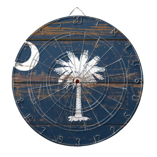 Old Wooden South Carolina State Flag Dart Board