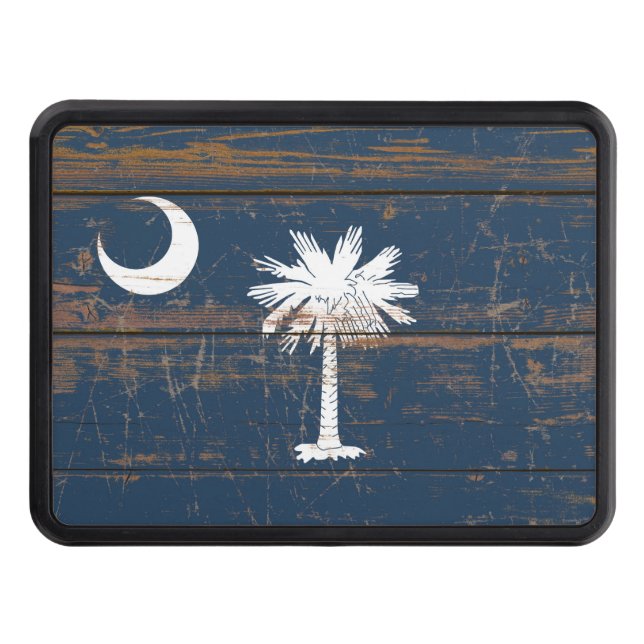 Old Wooden South Carolina State Flag Hitch Cover (Front)