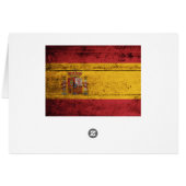 Old Wooden Spain Flag Cards (Back Horizontal)