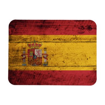 Old Wooden Spain Flag Magnet by FlagWare at Zazzle