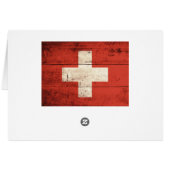 Old Wooden Swiss Flag Cards (Back Horizontal)
