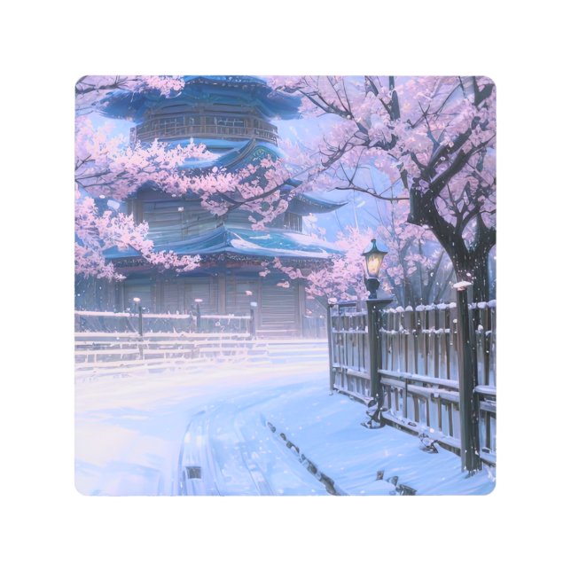 Old Wooden Temple Metal Print (Front)