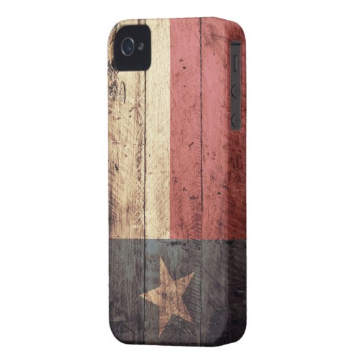 Old Wooden Texas Flag; Case-Mate iPhone Case (Back Left)