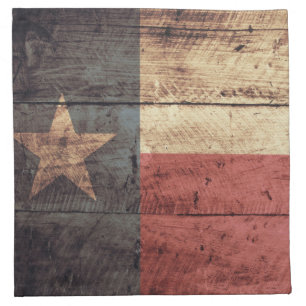 Old Wooden Texas Flag; Napkin