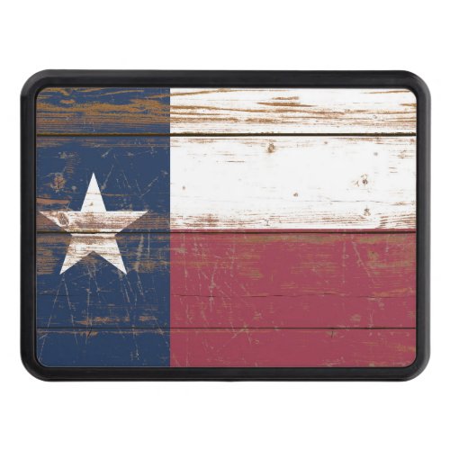 Old Wooden Texas State Flag Hitch Cover