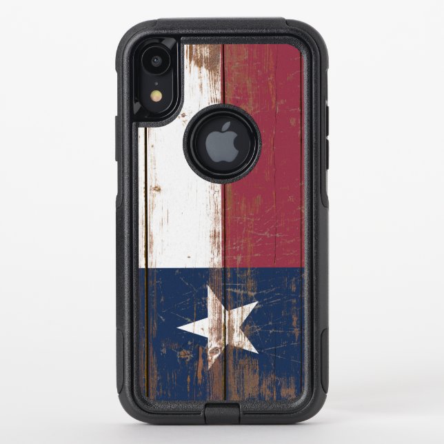 Old Wooden Texas State Flag Otterbox iPhone Case (Back)