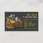 Old Wooden Toolbox Repair Handyman Business Card at Zazzle