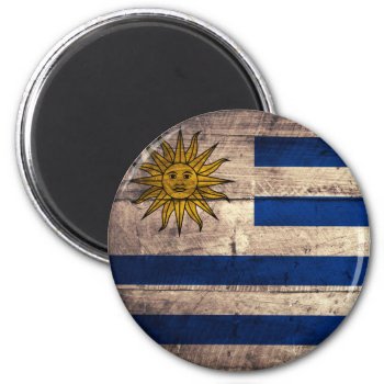 Old Wooden Uruguay Flag Magnet by FlagWare at Zazzle