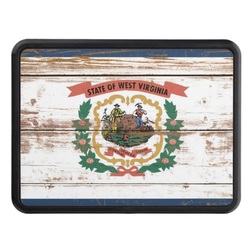 Old Wooden West Virginia State Flag Hitch Cover
