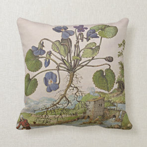Old World Botanical Art Viola Cushions