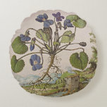 Old World Botanical Art Viola Cushions at Zazzle
