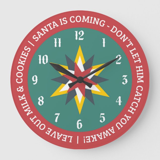 Old World Christmas Clock with Santa Indicator (Front)