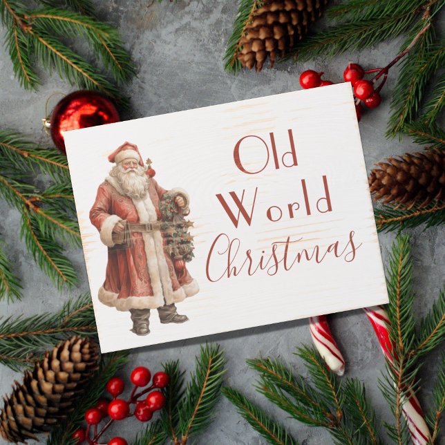 Old World Christmas Rustic Santa Christmas Wooden Box Sign (Creator Uploaded)