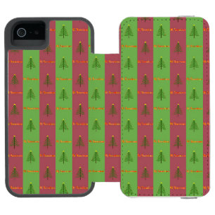 Old World Christmas Tree Pattern Evergreen iPhone SE/5/5s Wallet Case