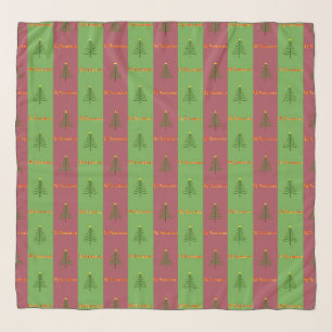 Old World Christmas Tree Pattern Evergreen Scarf