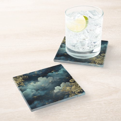 Old World Cloudscapes Glass Coaster