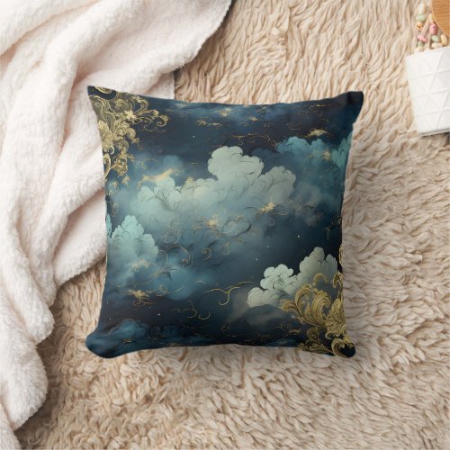 Old World Cloudscapes Throw Pillow