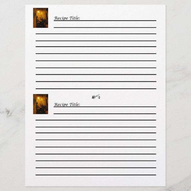 Old World Cookbook Recipe Cards Flyer (Front)