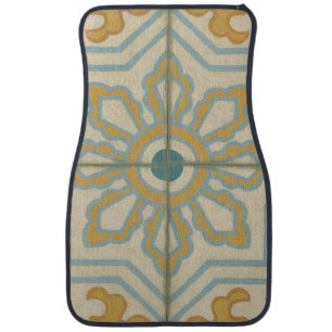 Old World Decorative Tile Pattern Car Floor Mat