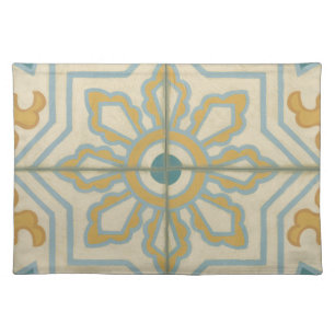 Old World Decorative Tile Pattern Cloth Placemat