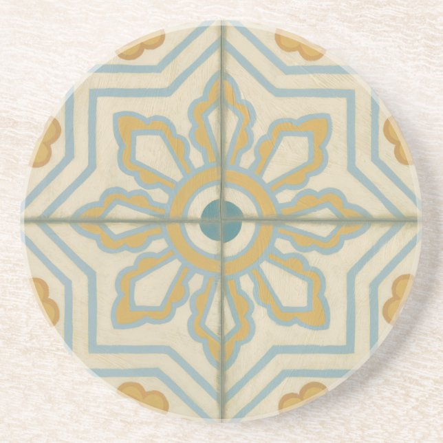 Old World Decorative Tile Pattern Coaster (Front)