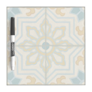 Old World Decorative Tile Pattern Dry Erase Board
