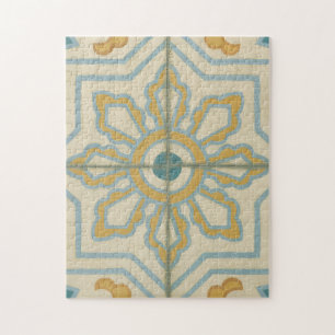 Old World Decorative Tile Pattern Jigsaw Puzzle