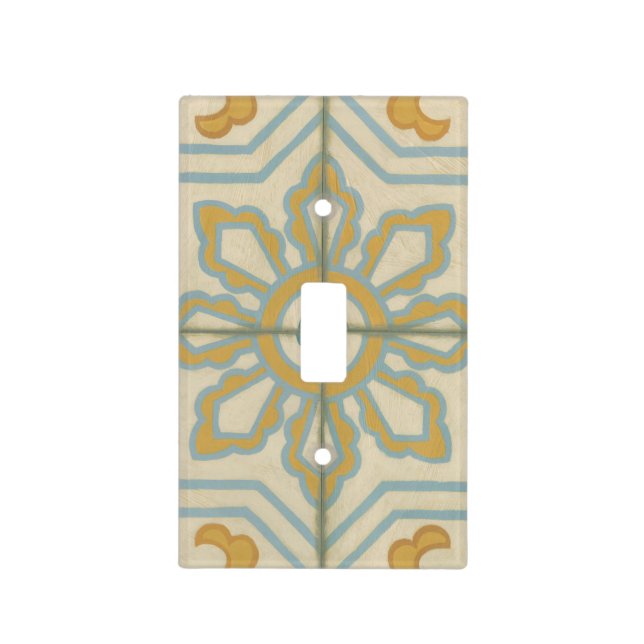 Old World Decorative Tile Pattern Light Switch Cover (Front)