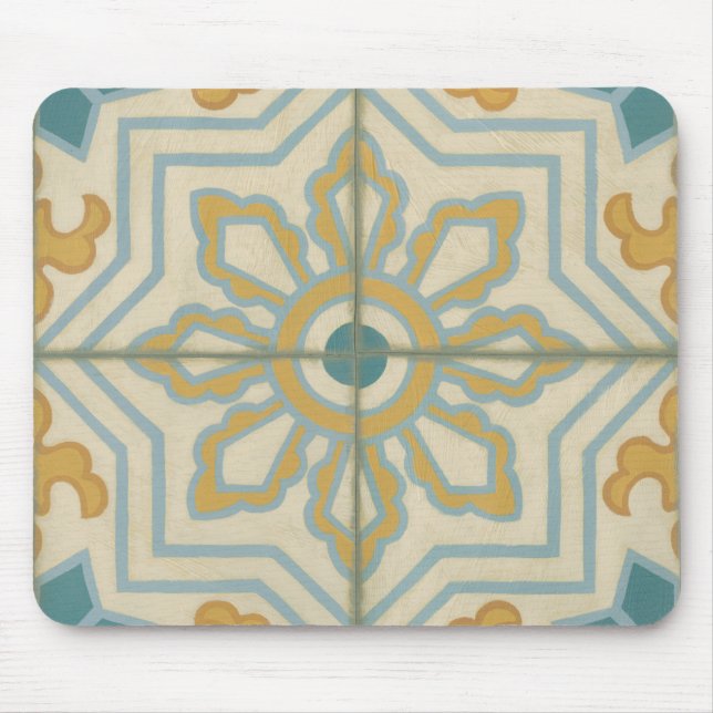 Old World Decorative Tile Pattern Mouse Pad (Front)
