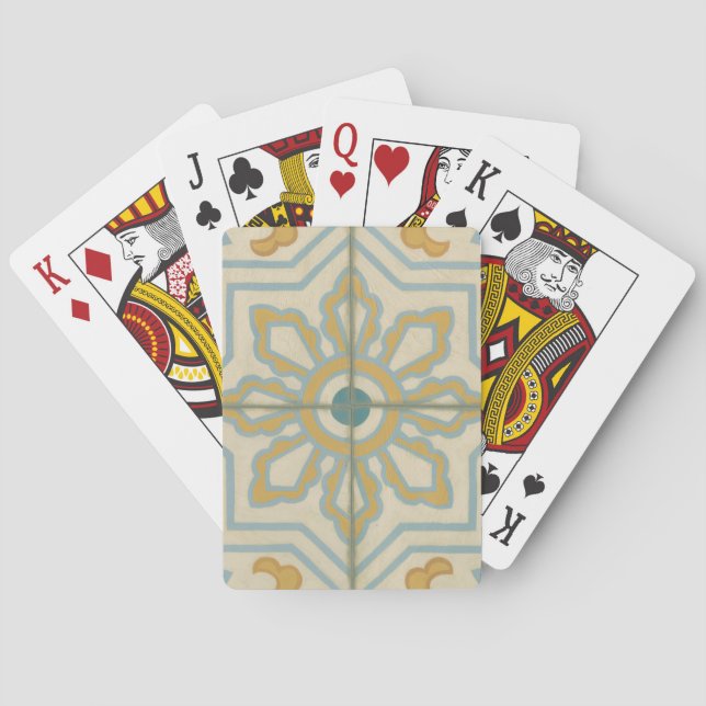 Old World Decorative Tile Pattern Poker Cards (Back)