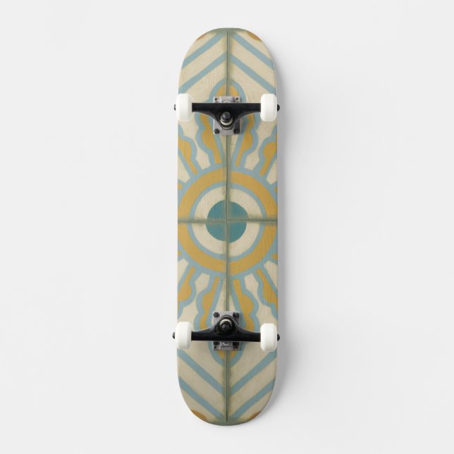 Old World Decorative Tile Pattern Skateboard (Front)