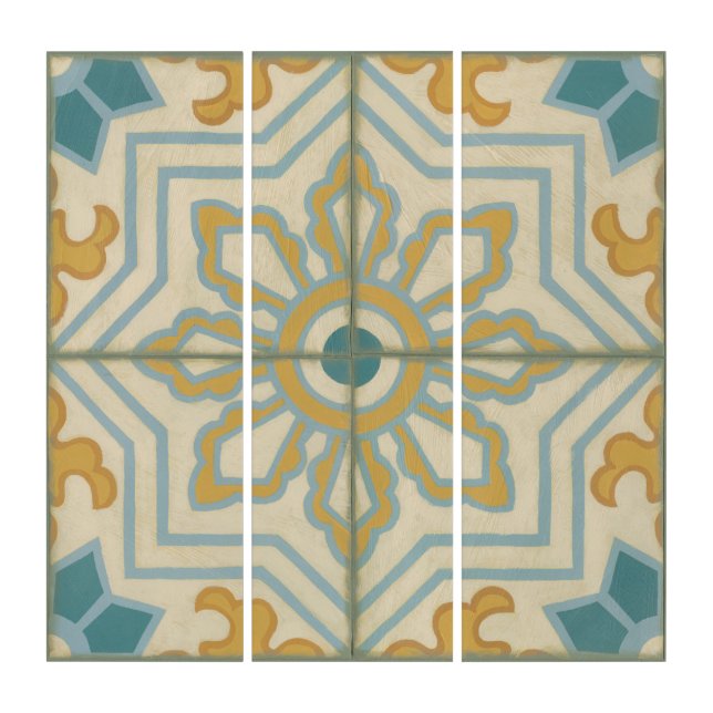 Old World Decorative Tile Pattern Triptych (Front)