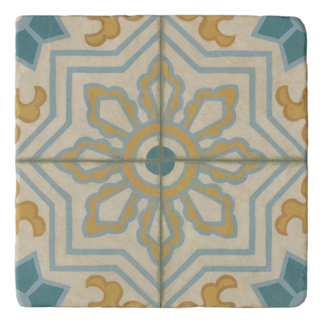 Old World Decorative Tile Pattern Trivet (Front)
