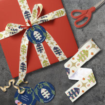 Old World Elegance Ribbon Ornate Christmas Trees