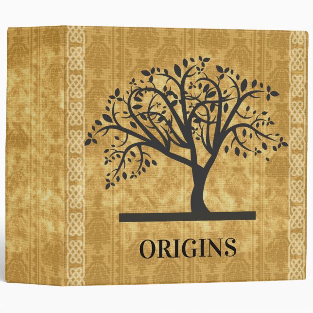 Old World Family Tree Genealogy Binder (Front/Spine)