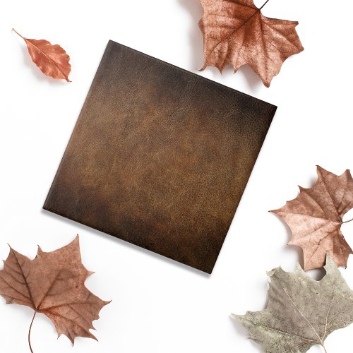 Old World Faux Leather Ceramic Tile