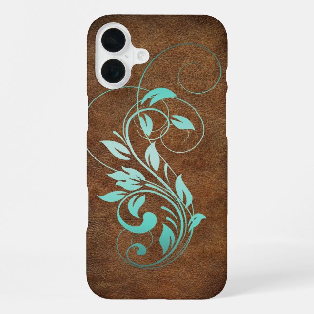 Old World Faux Leather Iphone Case (Back)