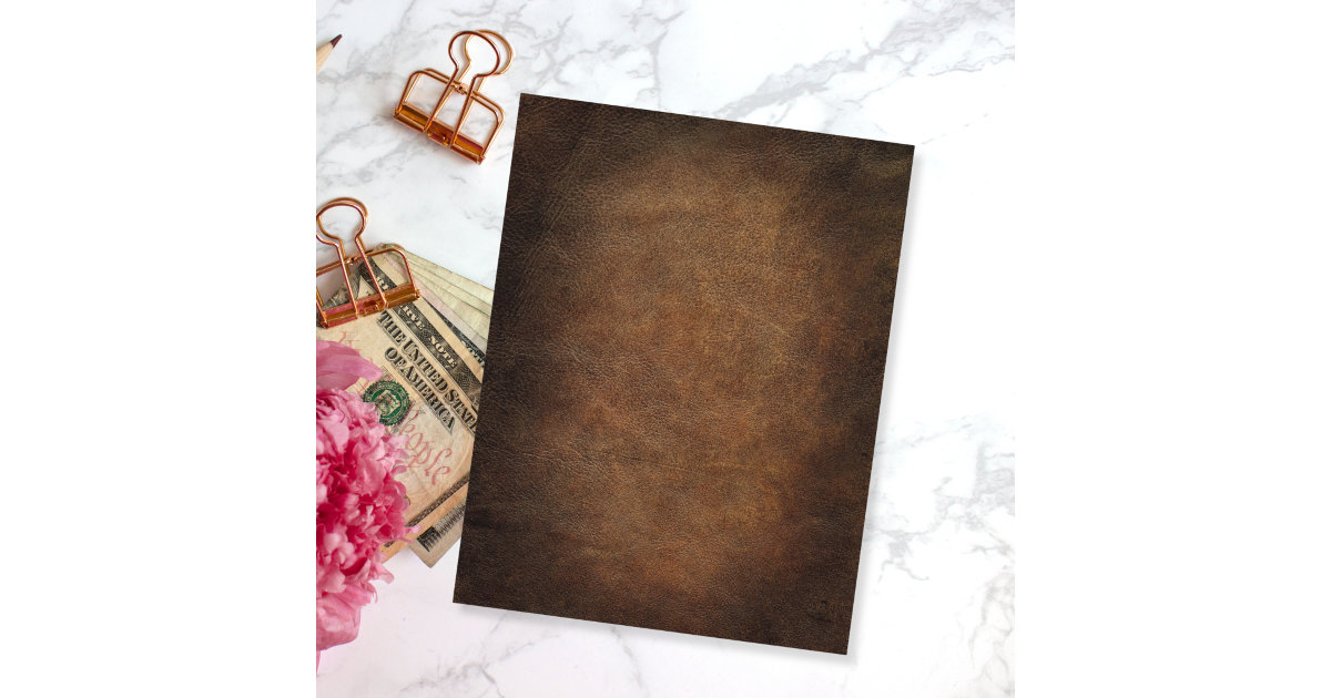 Old World Faux Leather Scrapbook Paper