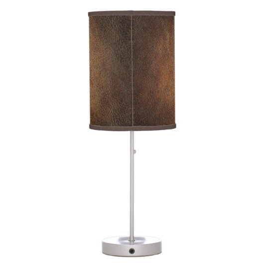 Old World Faux Leather Table Lamp (Back)
